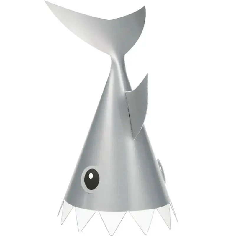 Shark Party Shaped Hats - 8 Pkt