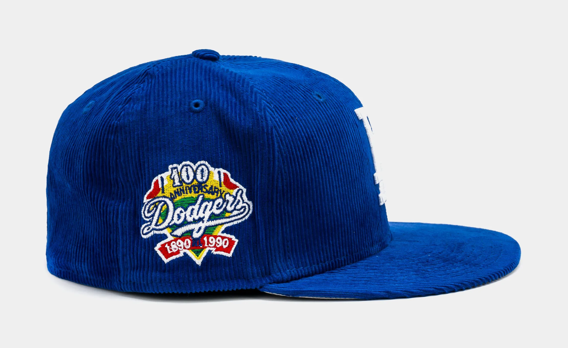 Shoe Palace Exclusive Los Angeles Dodgers 100th Year 59Fifty Fitted Mens Hat (Blue/White)