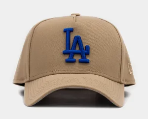 Shoe Palace Exclusive Los Angeles Dodgers 9Forty Snapback Mens Hat (Beige/Blue)