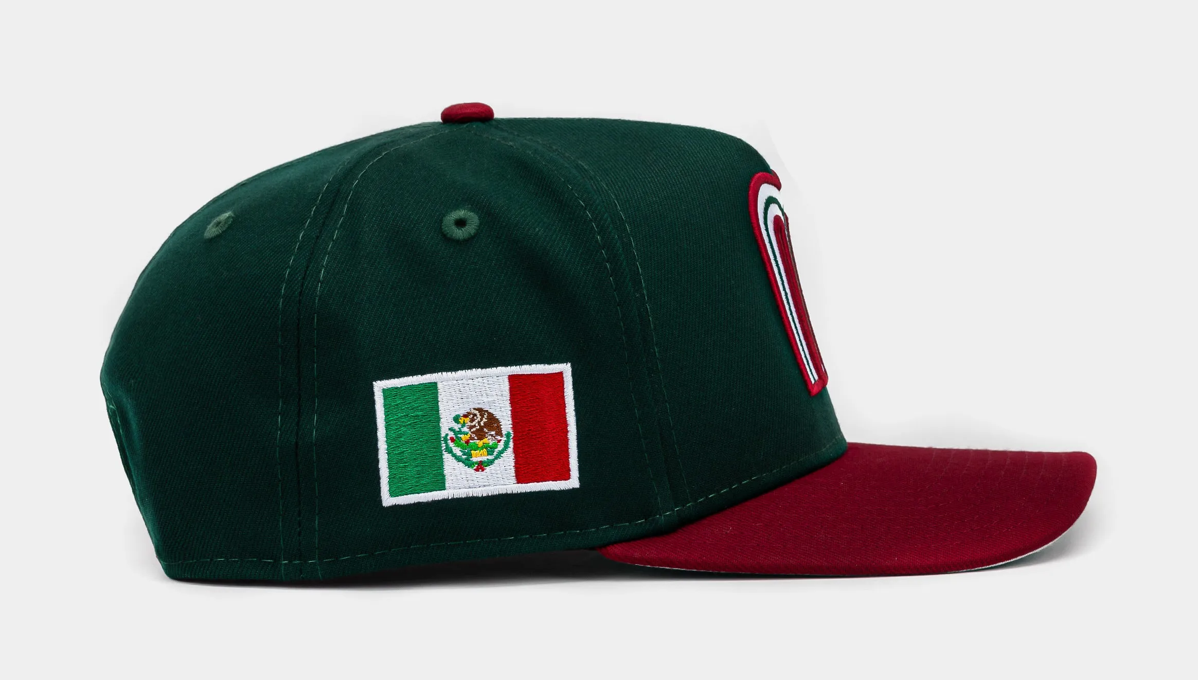 Shoe Palace Exclusive Mexico Curve 950AF Snapback Mens Hat (Dark Green/Red)