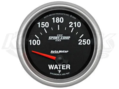 Sport-Comp II 2-5/8" Short Sweep Electric Gauges Water Temperature 100_F - 250_F