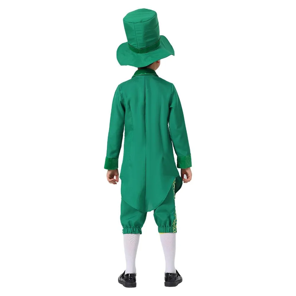 St Patrick's Day Kids Green Dress Party Cosplay Costume Carnival Suit