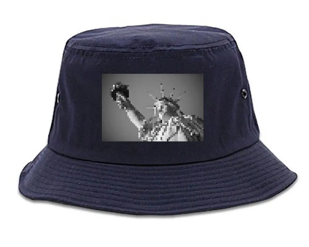 Statue Of Liberty Pixelated Bucket Hat