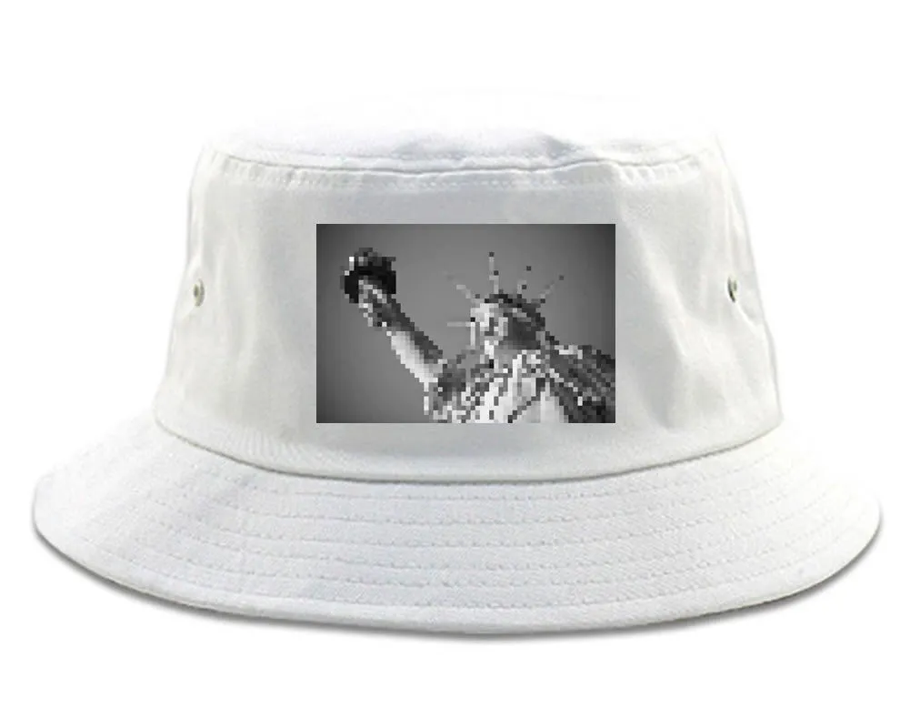 Statue Of Liberty Pixelated Bucket Hat