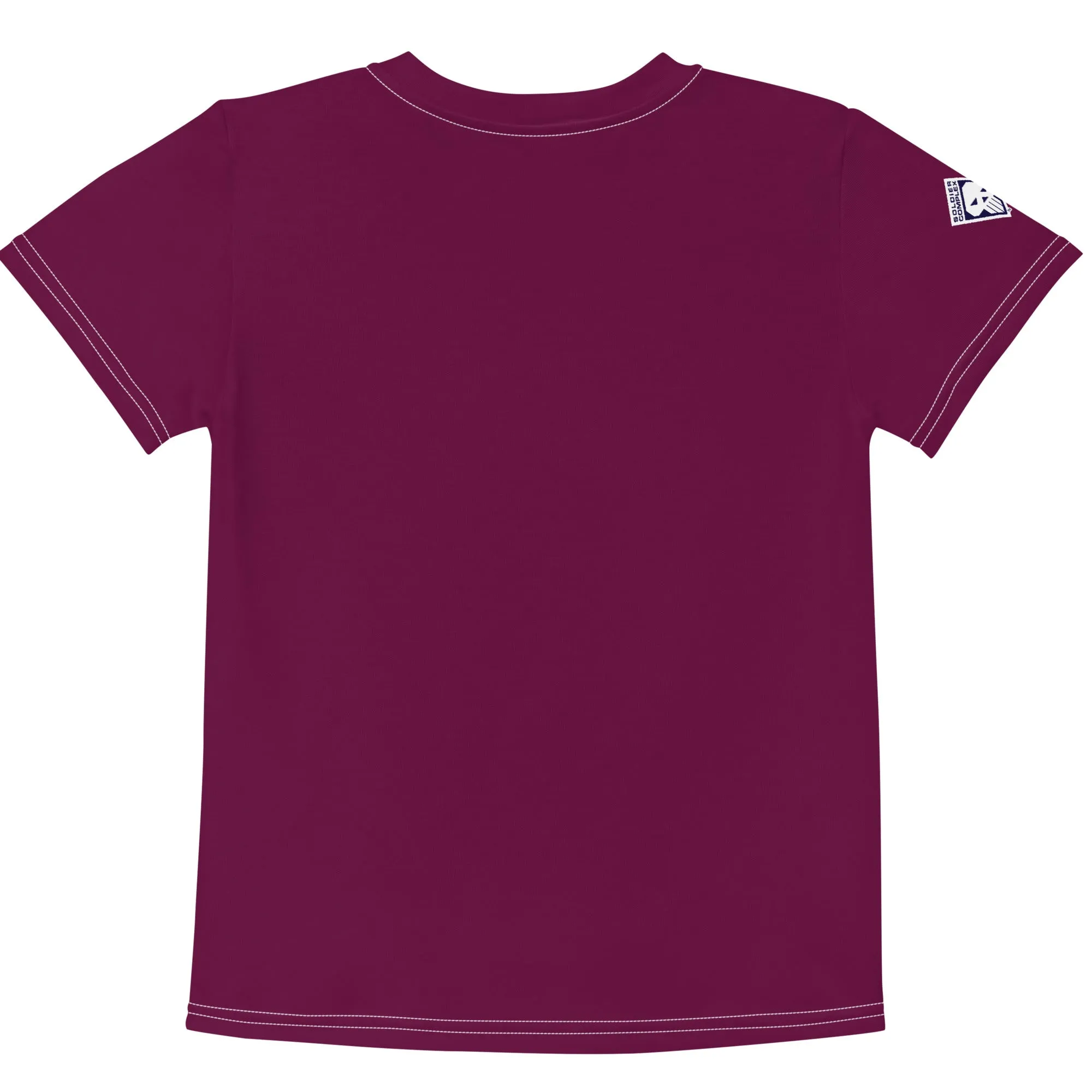 Sunny Day Essential: Girls Short Sleeve Solid Color Rash Guard - Tyrian Purple