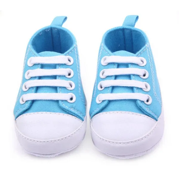 Toddler Baby Boy Girl Lace Up Sneakers Soft Sole Crib Shoes Newborn to 12Months