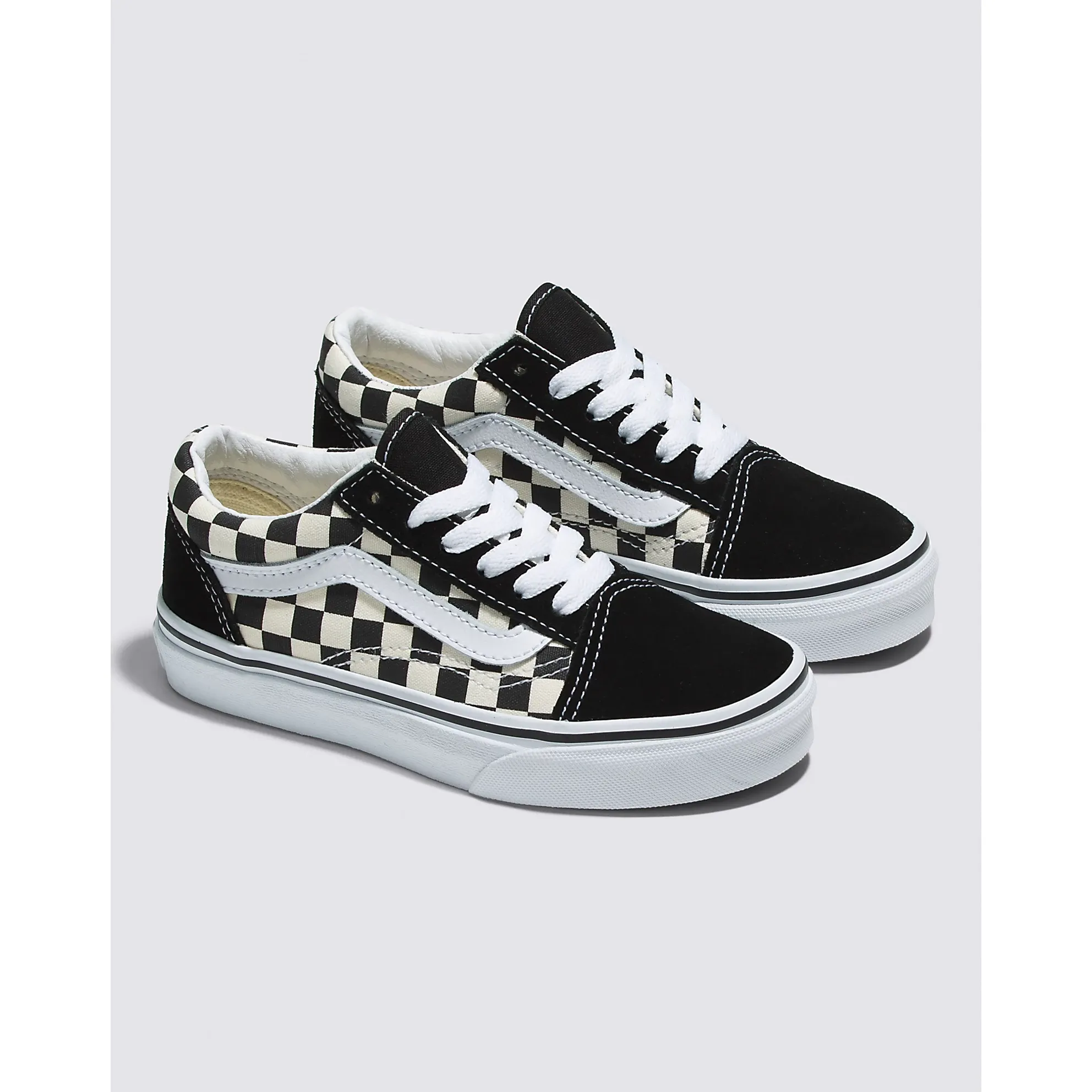 Vans Kid's Check Old Skool Shoes - Black / White