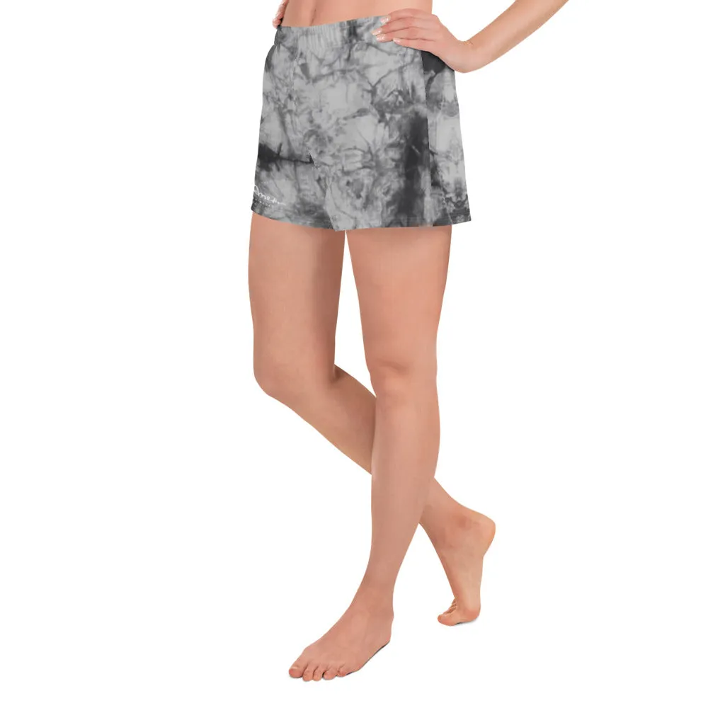 Women's Grey Tie Dye Athletic Shorts