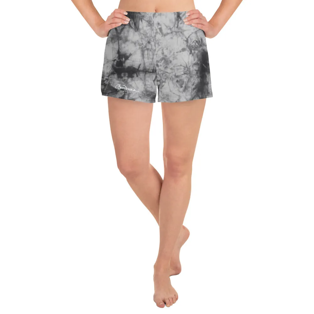 Women's Grey Tie Dye Athletic Shorts