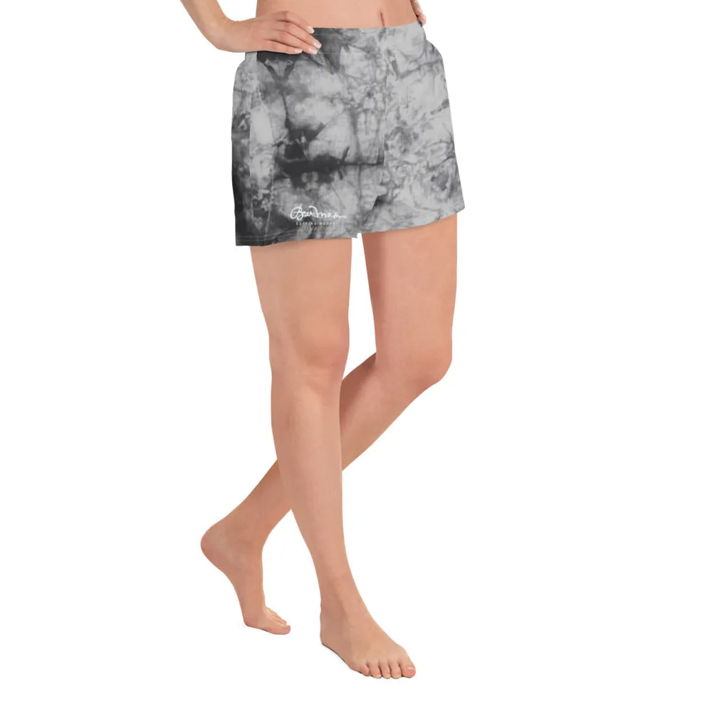 Women's Grey Tie Dye Athletic Shorts